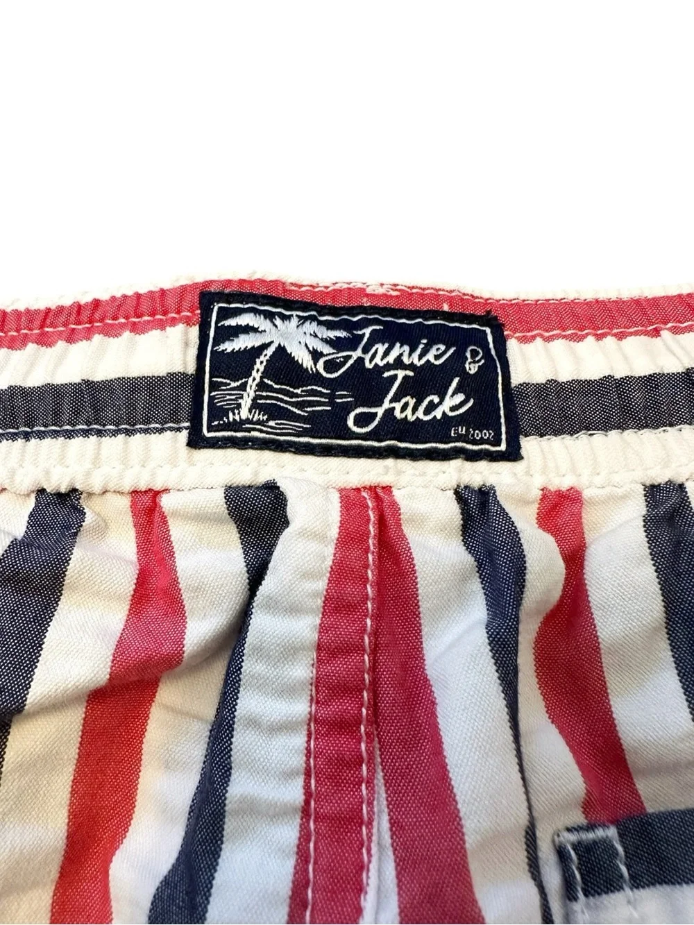 Janie and Jack | Patriotic Stripe Seersucker Swim Short (5) 🇺🇸